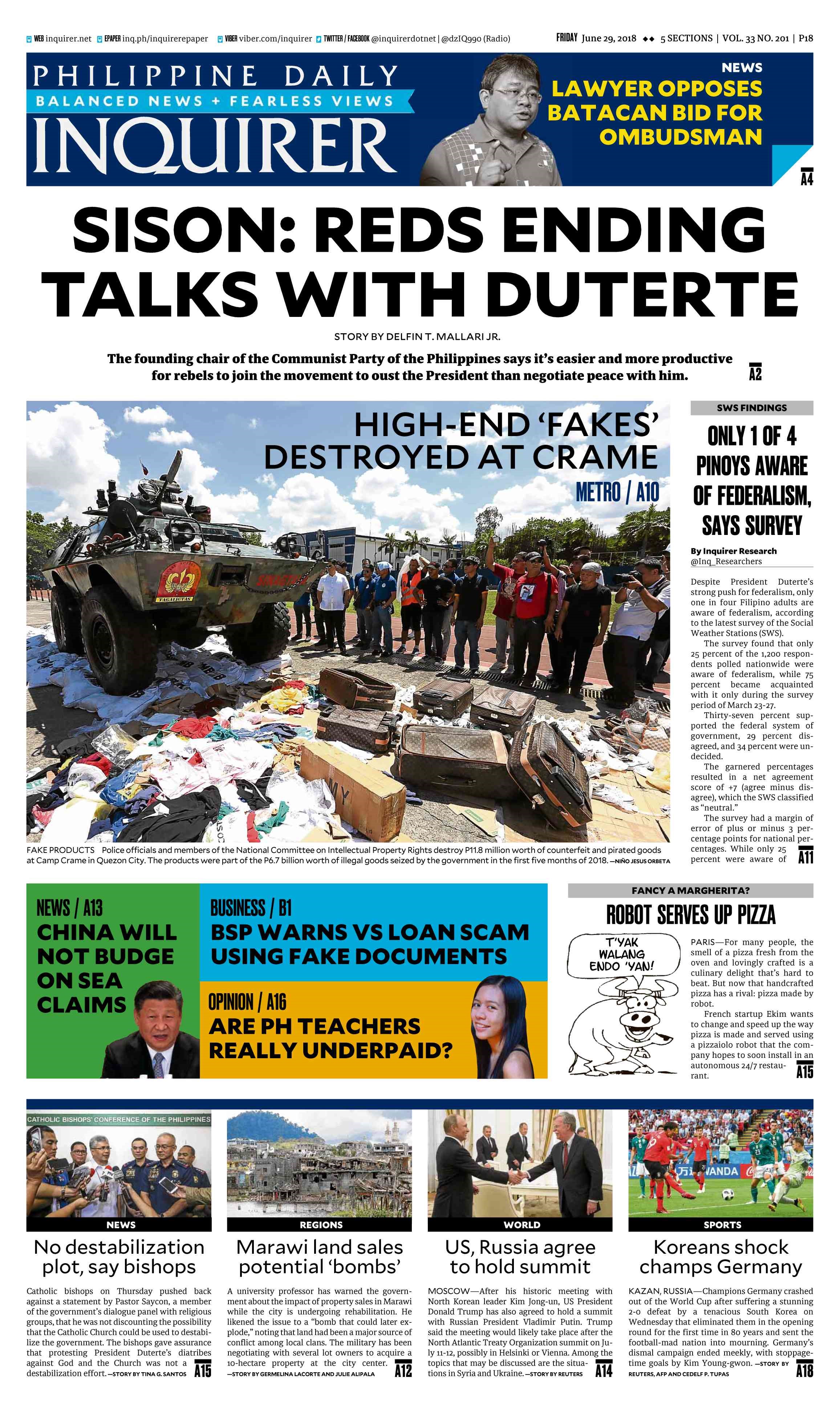 Page One Single - Inquirer.net