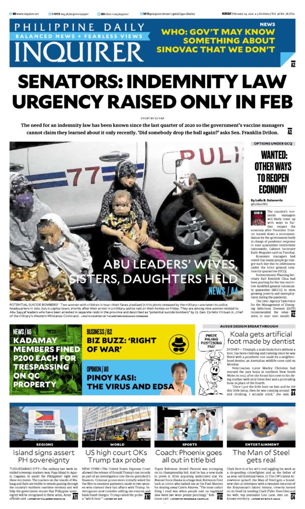 Today’s Paper: January 24, 2020 | INQUIRER.net