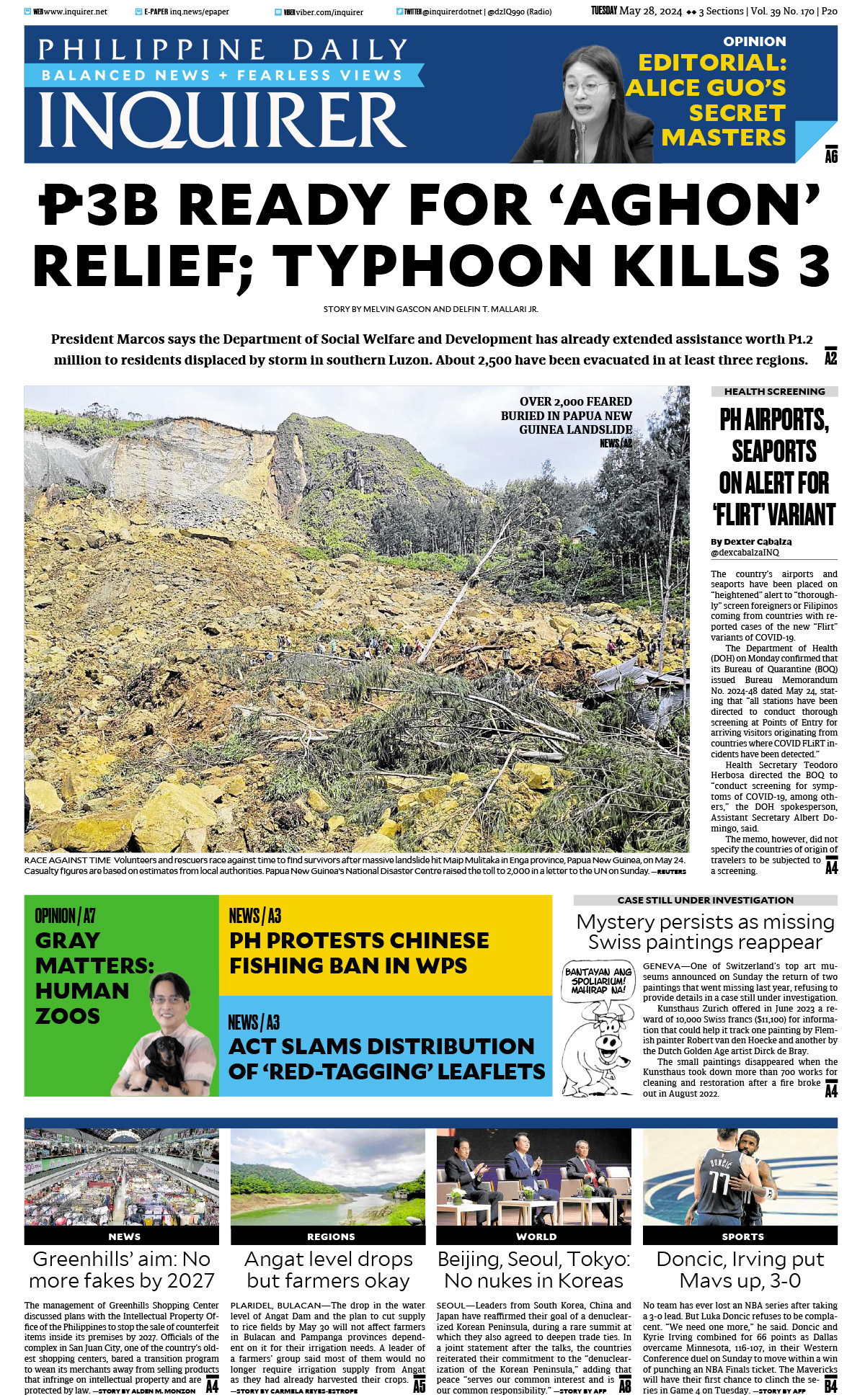Today’s Paper: May 28, 2024