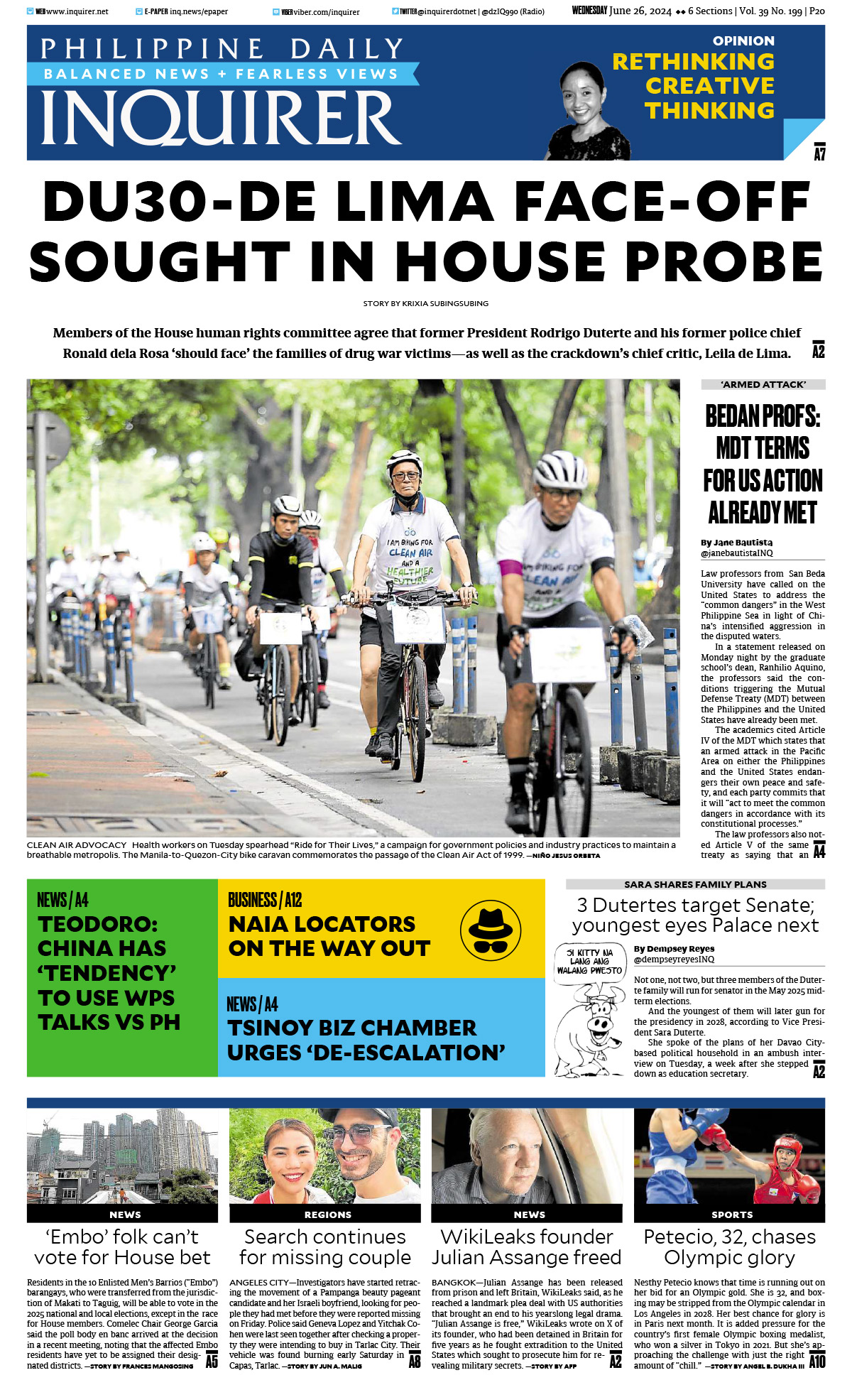 Today’s Paper: June 26, 2024