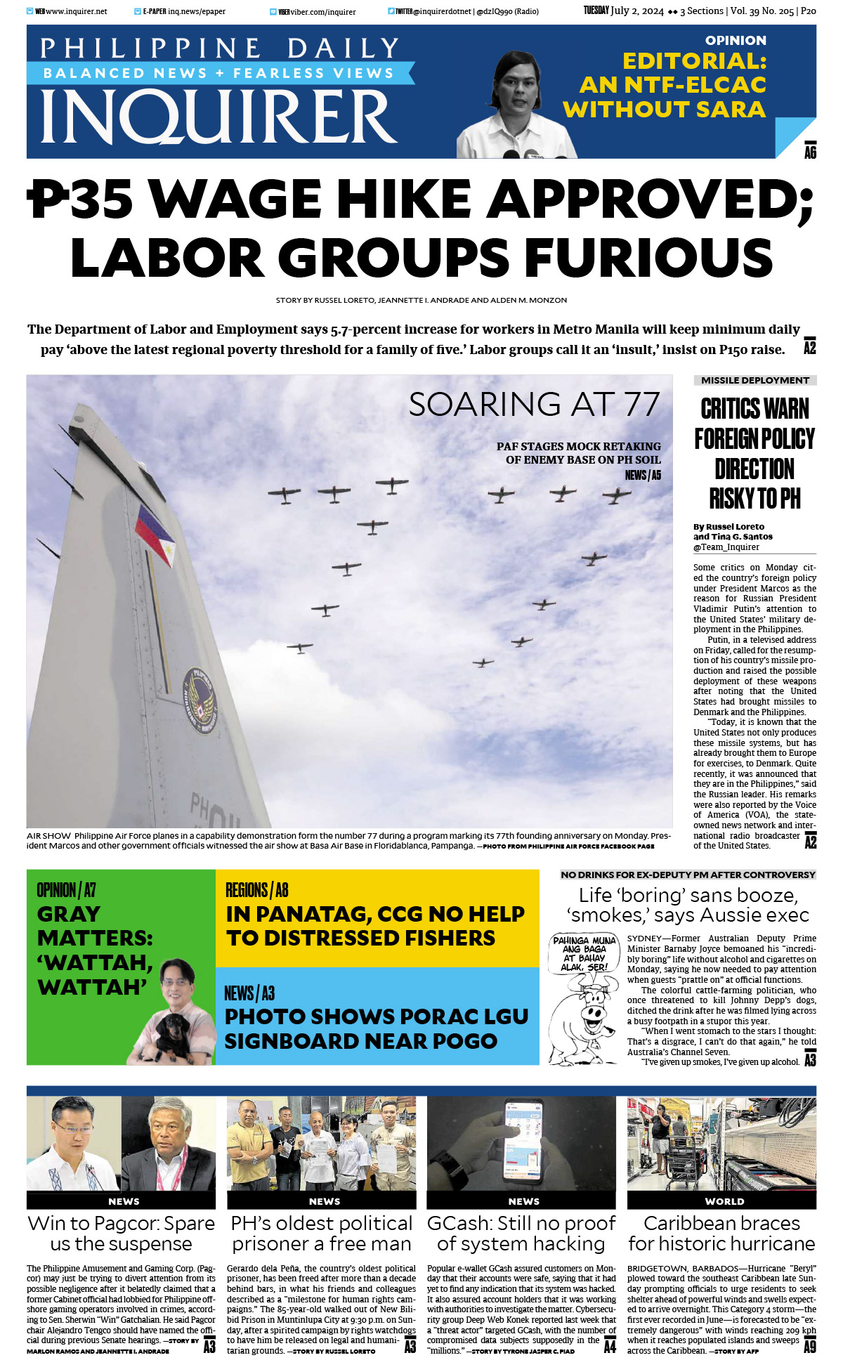 Today’s Paper: July 2, 2024