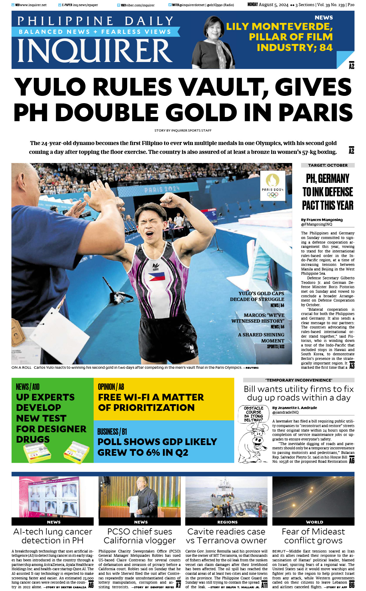 Today’s Paper: August 5, 2024