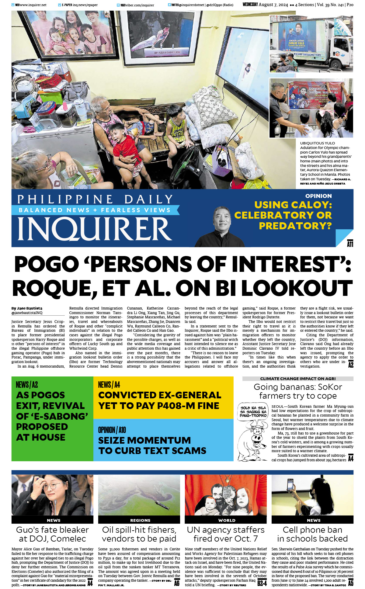 Today’s Paper: August 7, 2024