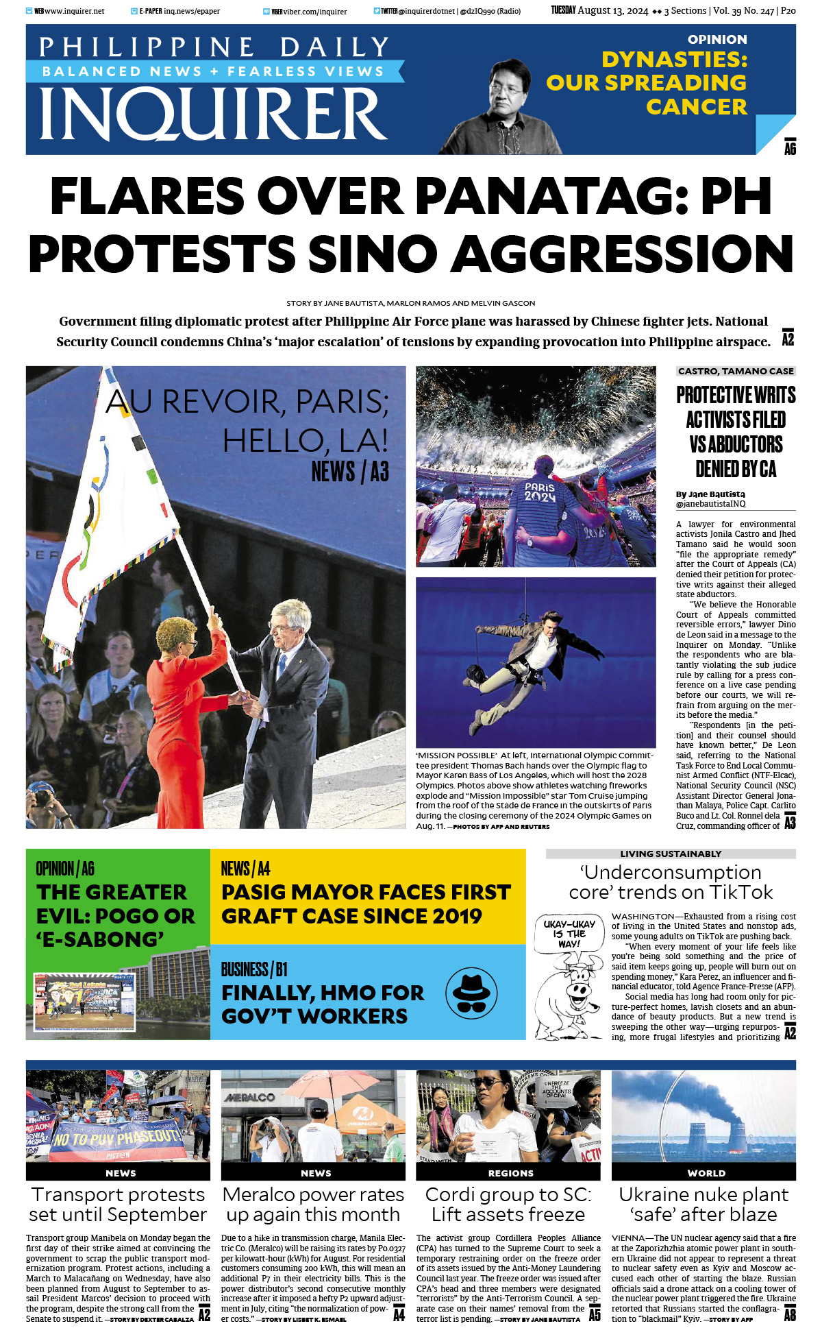 Today’s Paper: August 13, 2024