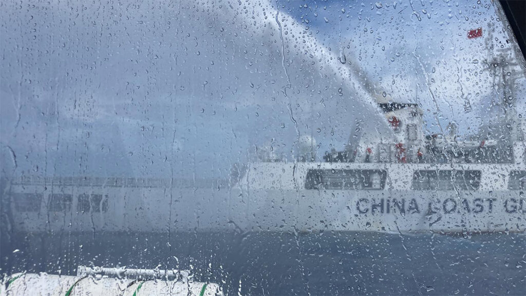 PHOTO: China uses water cannons again to deter PH resupply ops in Scarborough