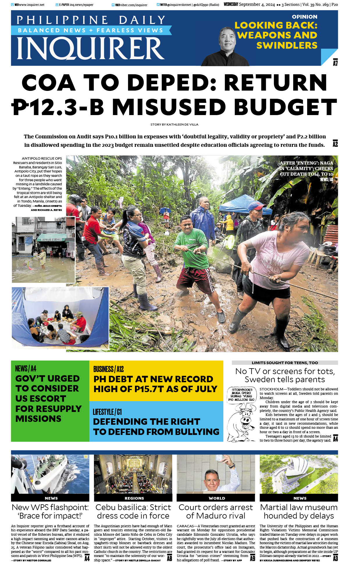 Today’s Paper: September 4, 2024