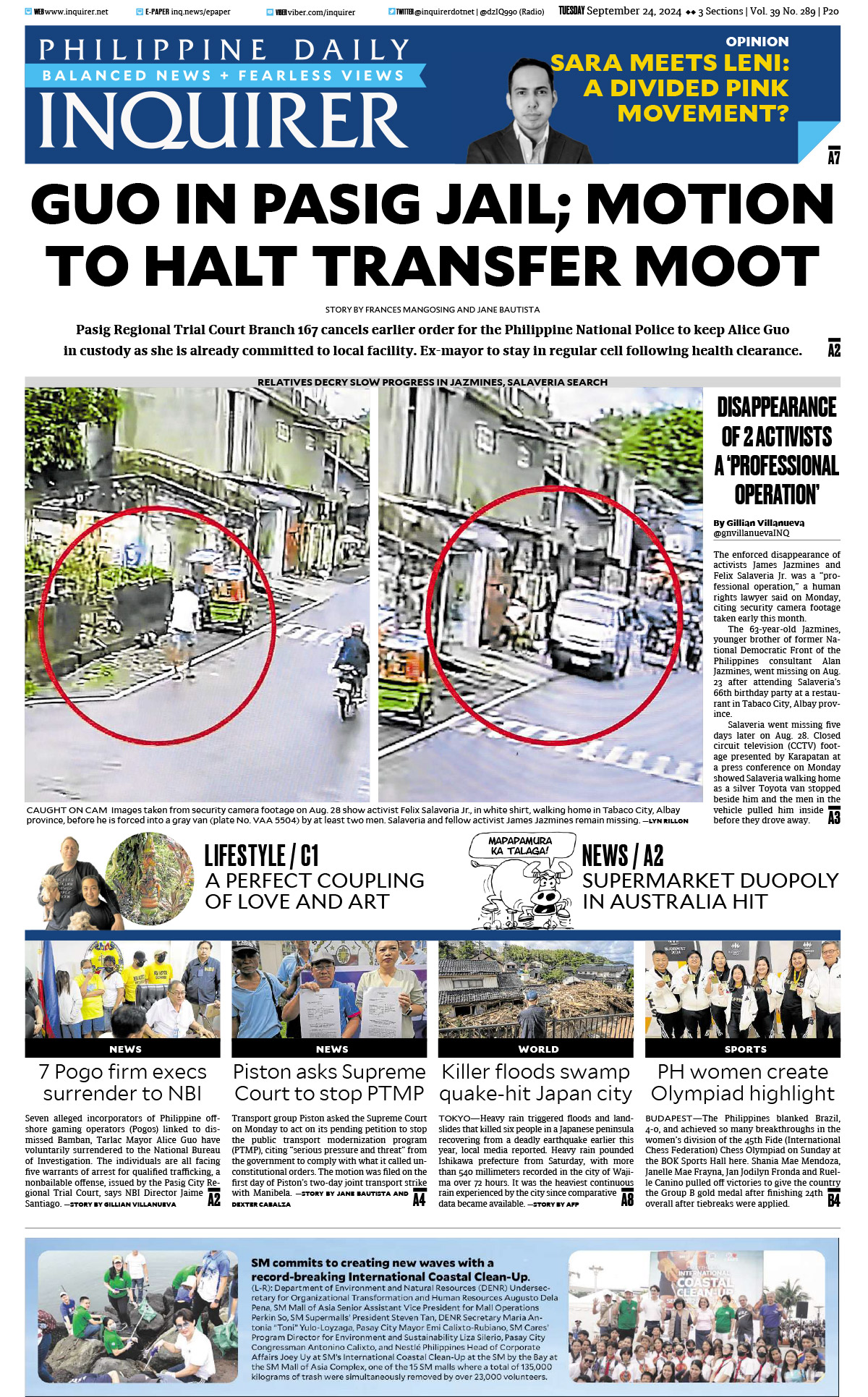 Today’s paper: September 24, 2024