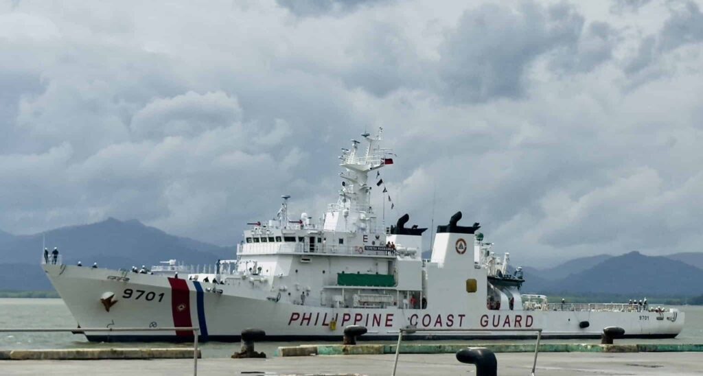 Matapos ang limang buwang pagpapatrolya sa Escoda (Sabina) Shoal, nakabalik na sa daungan ang BRP Teresa Magbanua sa Puerto Princesa City. Sasailalim sa pagsasaayos ang barko ng Philippine Coast Guard (PCG), na binangga ng mga Chinese sa deployment nito sa Escoda. (PCG PHOTO)