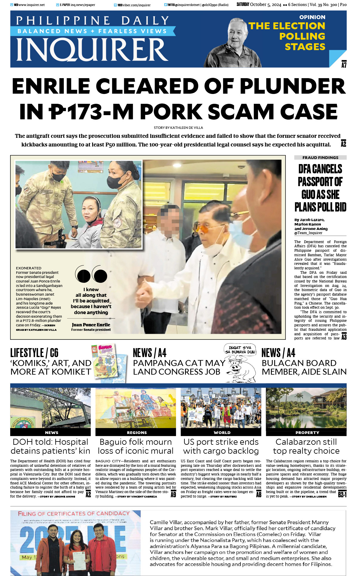 Today’s paper: October 5, 2024