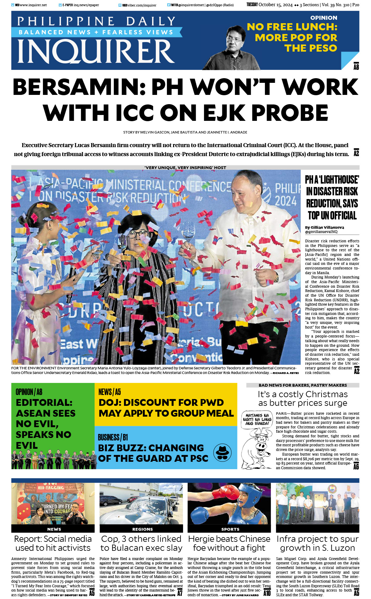 Today’s paper: October 15, 2024