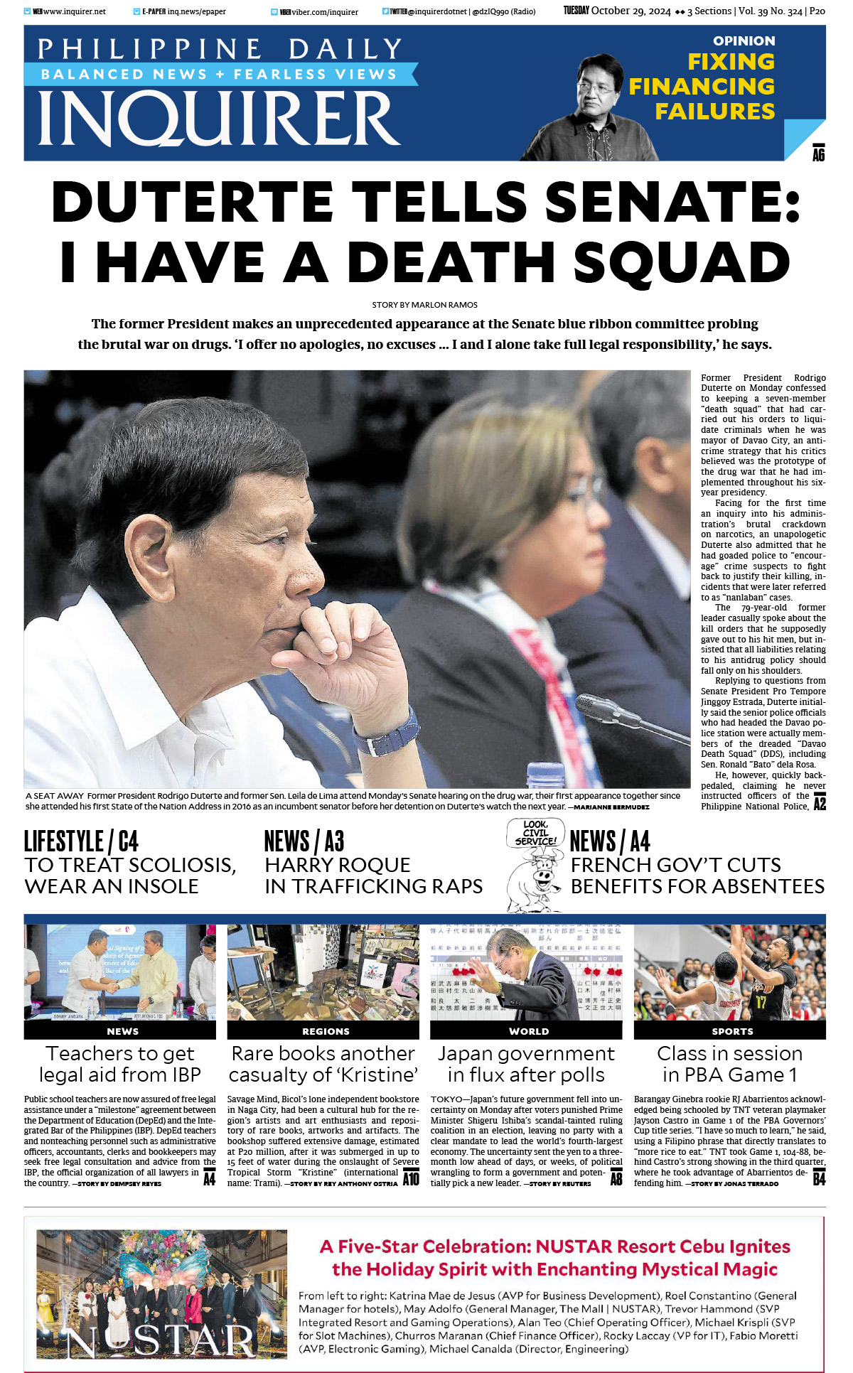 Today’s paper: October 29, 2024