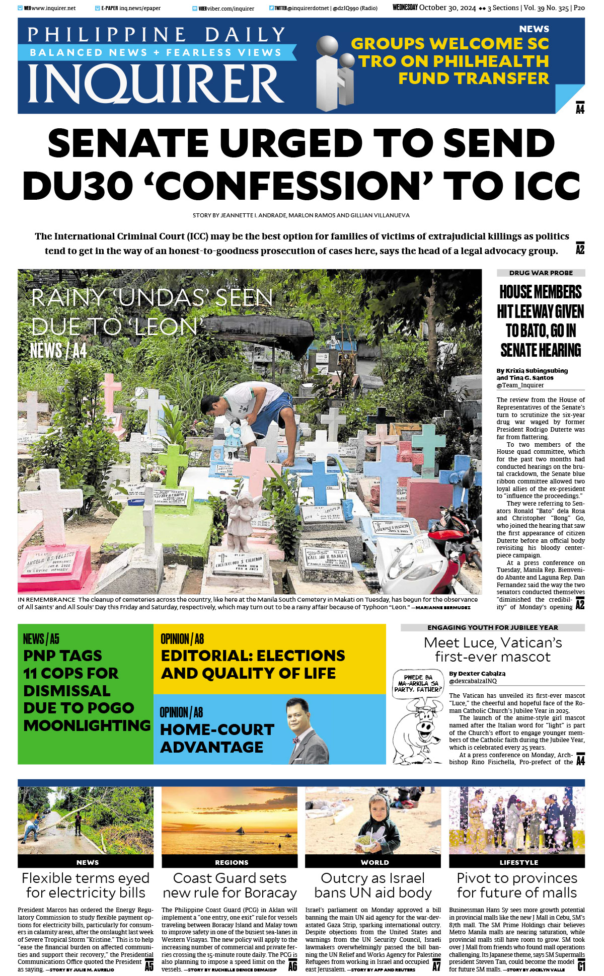 Today’s paper: October 30, 2024