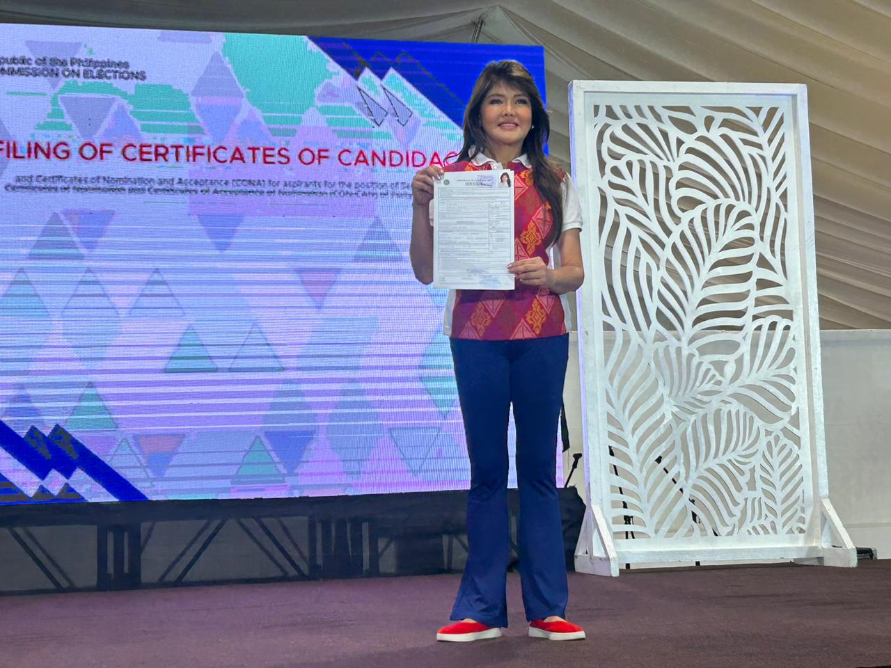 Imee Marcos files COC