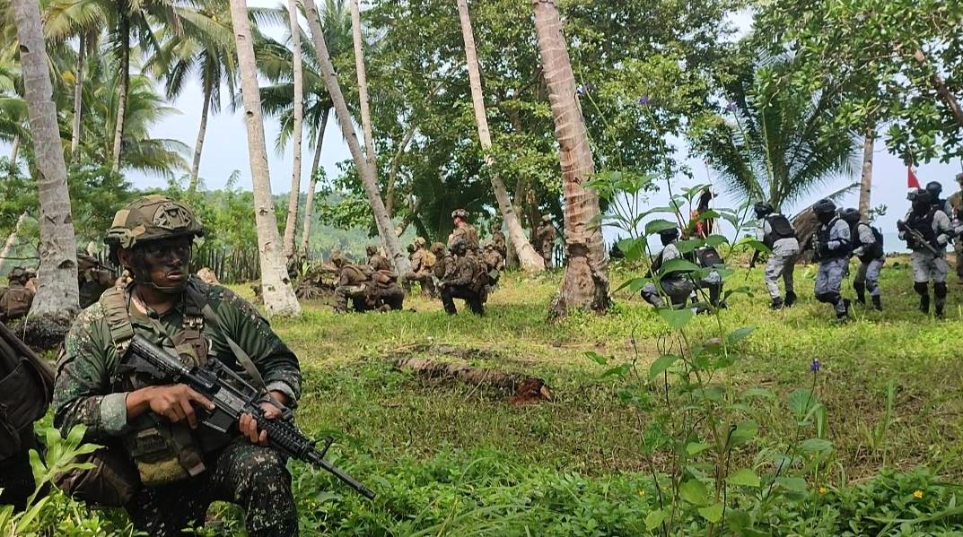 The Philippines and the United States troops in Aborlan, Palawan near the West Philippine Sea on Wednesday.  