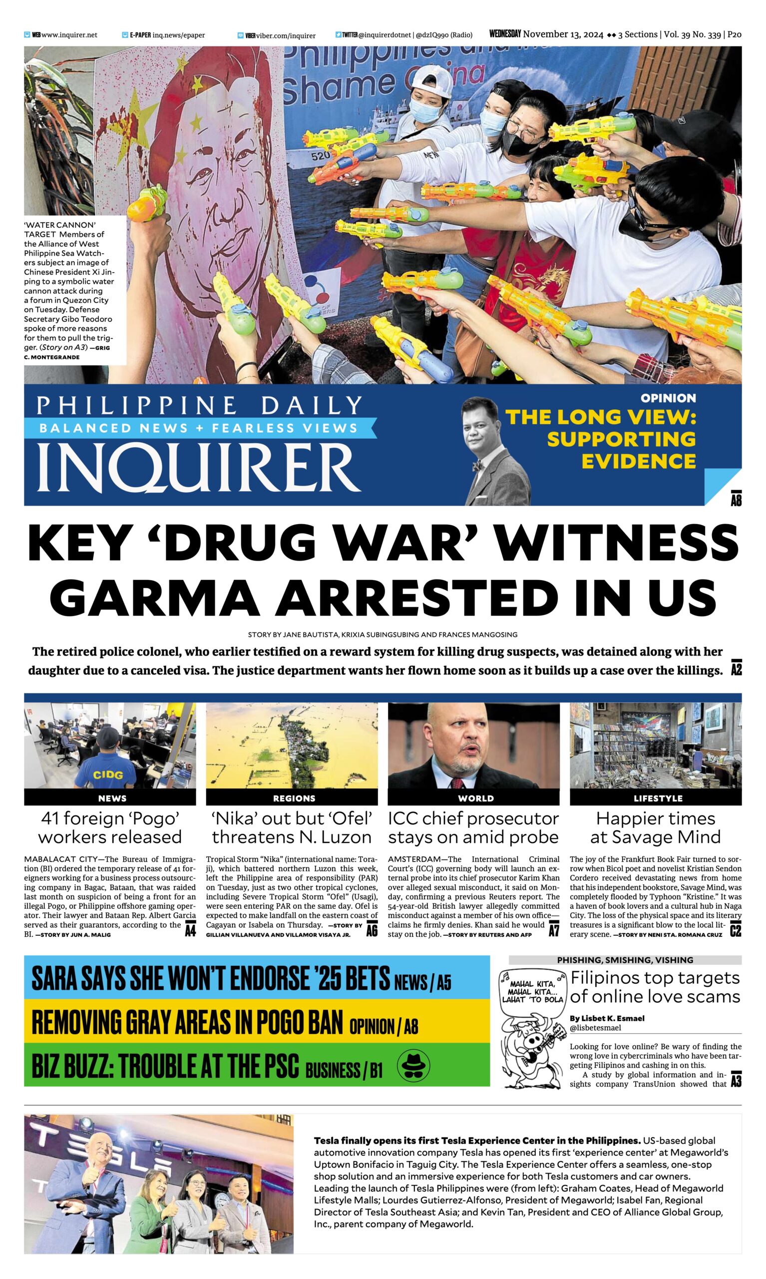 Today’s paper: November 13, 2024