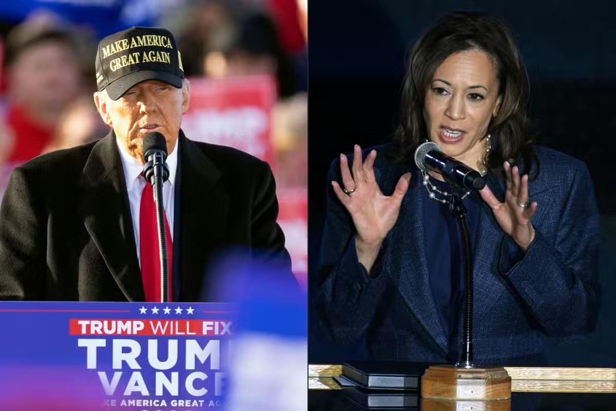 PHOTO: Donald Trump and Kamala Harris