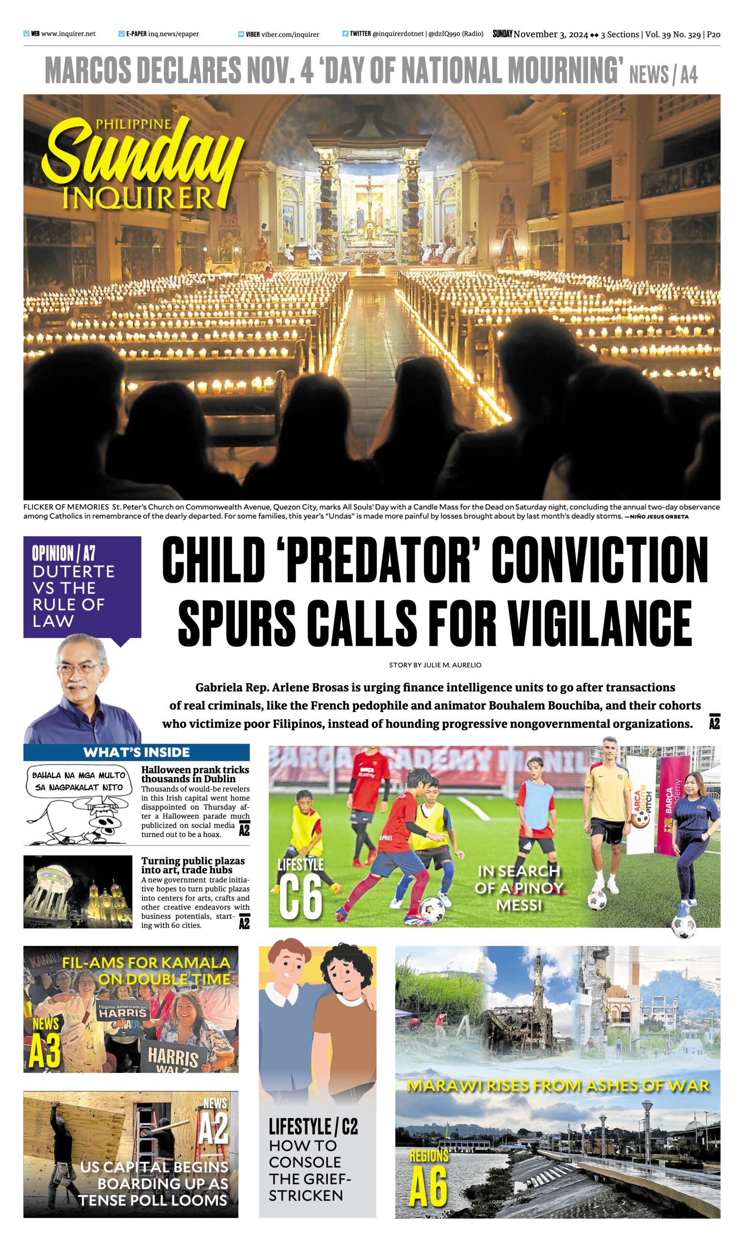 Today’s paper: November 3, 2024