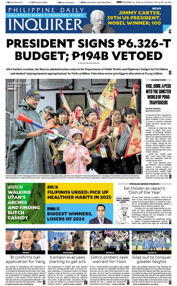 Today’s paper: December 31, 2024