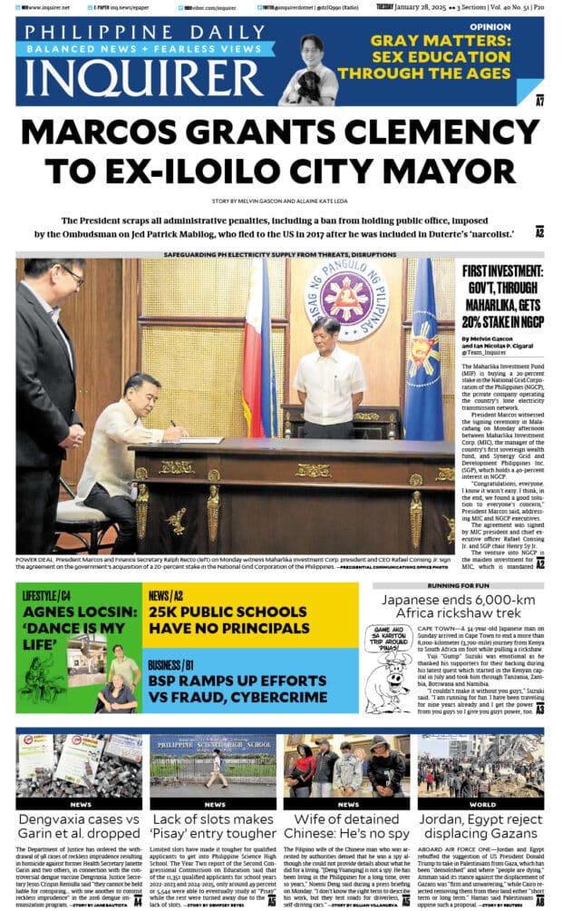 Today’s paper: January 28, 2025