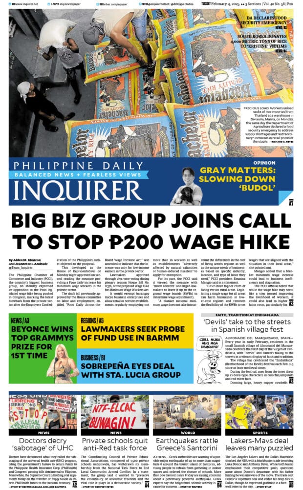 Today’s paper: February 4, 2025