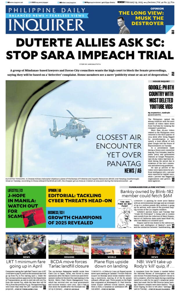 Today’s paper: February 19, 2025