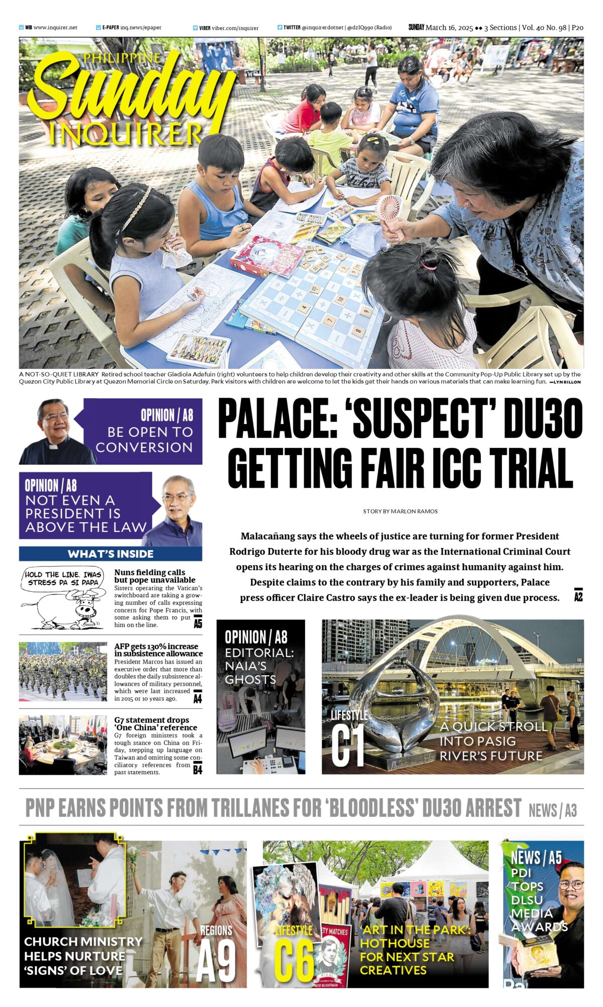 Today’s paper: March 16, 2025