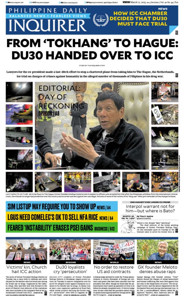 Today’s paper: March 12, 2025