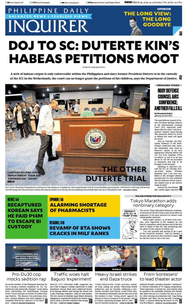 Today’s paper: March 19, 2025